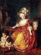 Antoine Vestier Portrait of Madame Vestier and her son oil painting reproduction